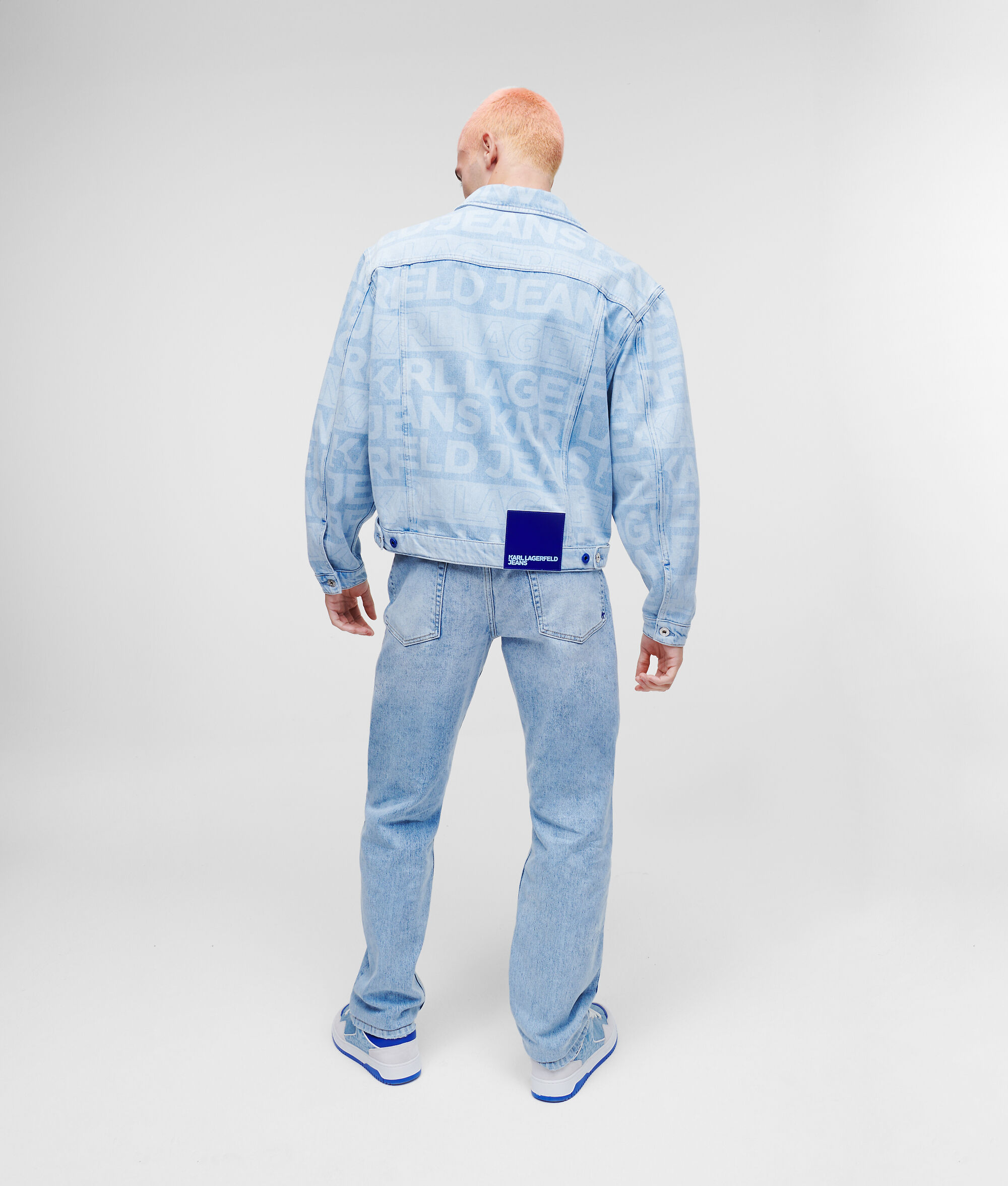 VESTE EN JEAN KLJ AVEC LOGO FAÇON ALL-OVER