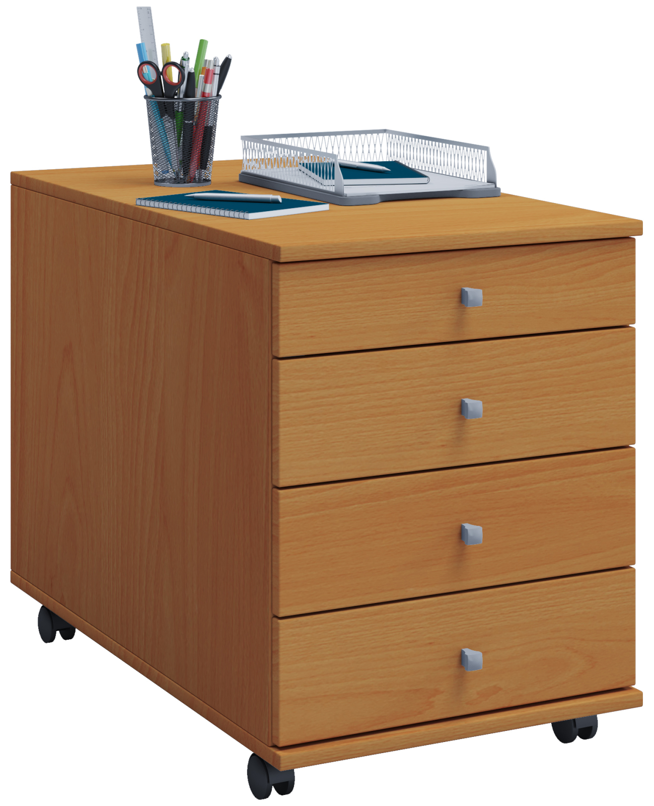 Rollcontainer LONA MAXI - Buche - 4 Schubladen