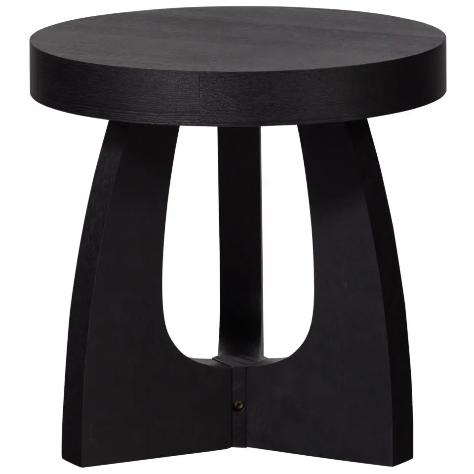 WOOOD Tala Bijzettafel - MDF Fineer - Zwart - 45x45x45