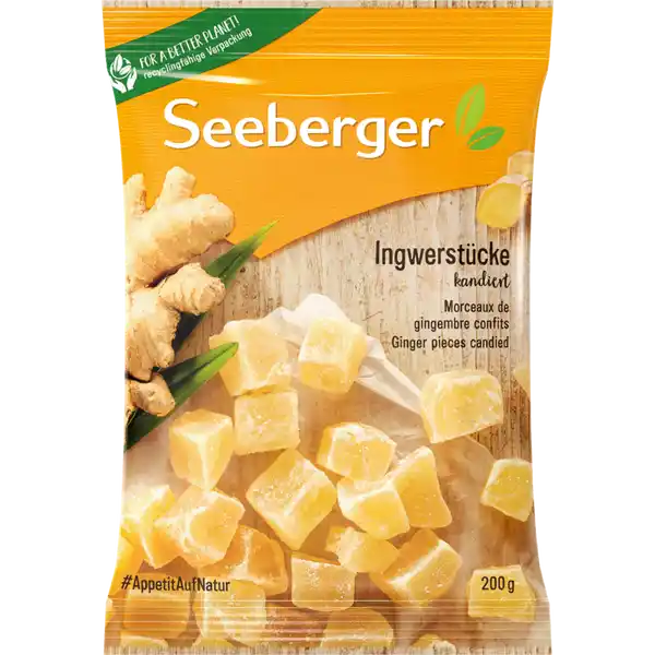 Kandierte Ingwerstücke