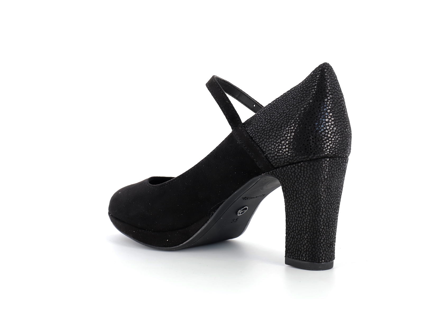 Tamaris-24409 Synthétique Velours Noir