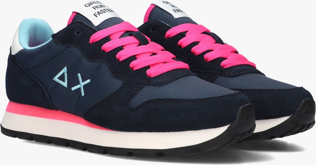 SUN68 blauwe sun68 lage sneakers ally solid nylon