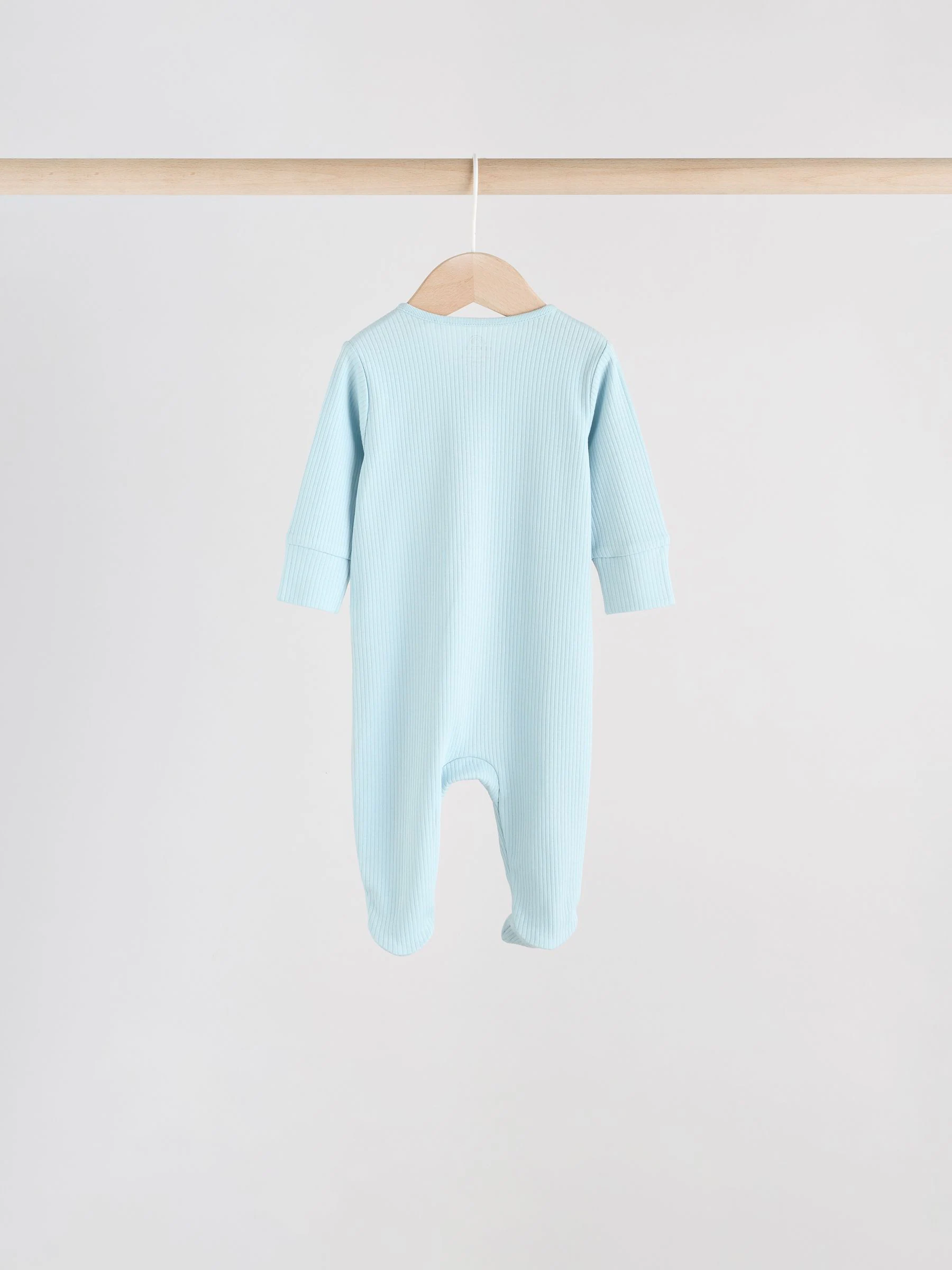 Blauw - Babypyjama's met tweewegrits (0-2jr)