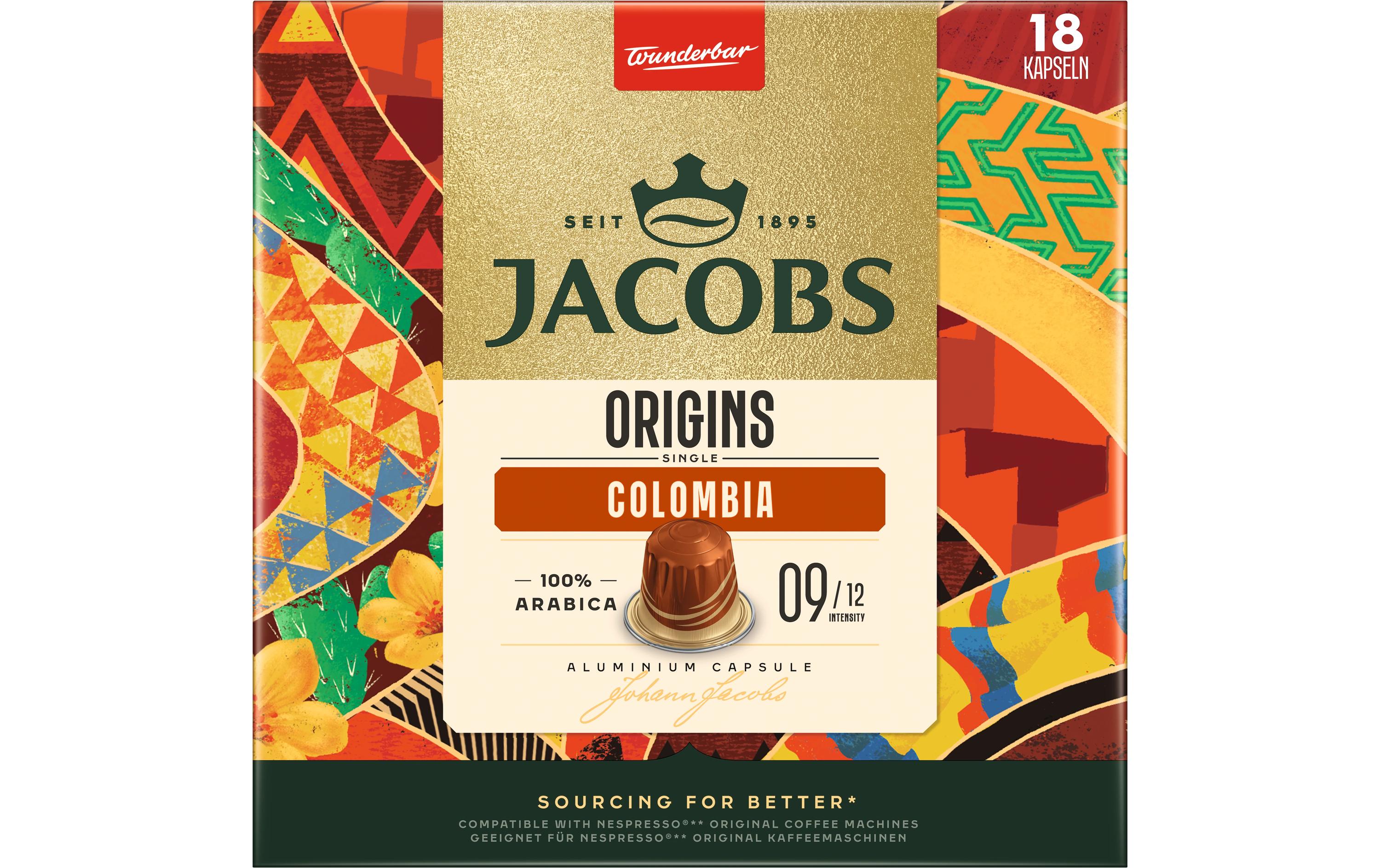 Kaffeekapseln Single Origins Colombia 18 StückAuthentischer Kaffeegenuss aus kolumbianischen Höhenlagen