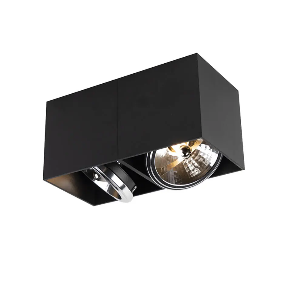 Qazqa opbouwspots box zwart g9