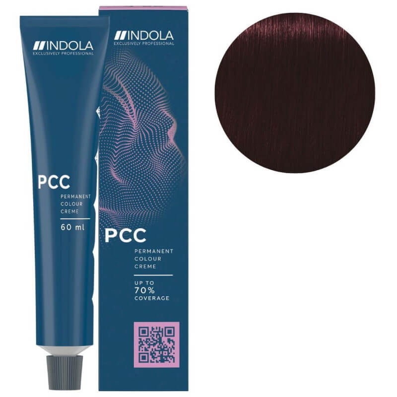 Coloration PCC Fashion 3.66 châtain foncé rouge intense Indola 60ML