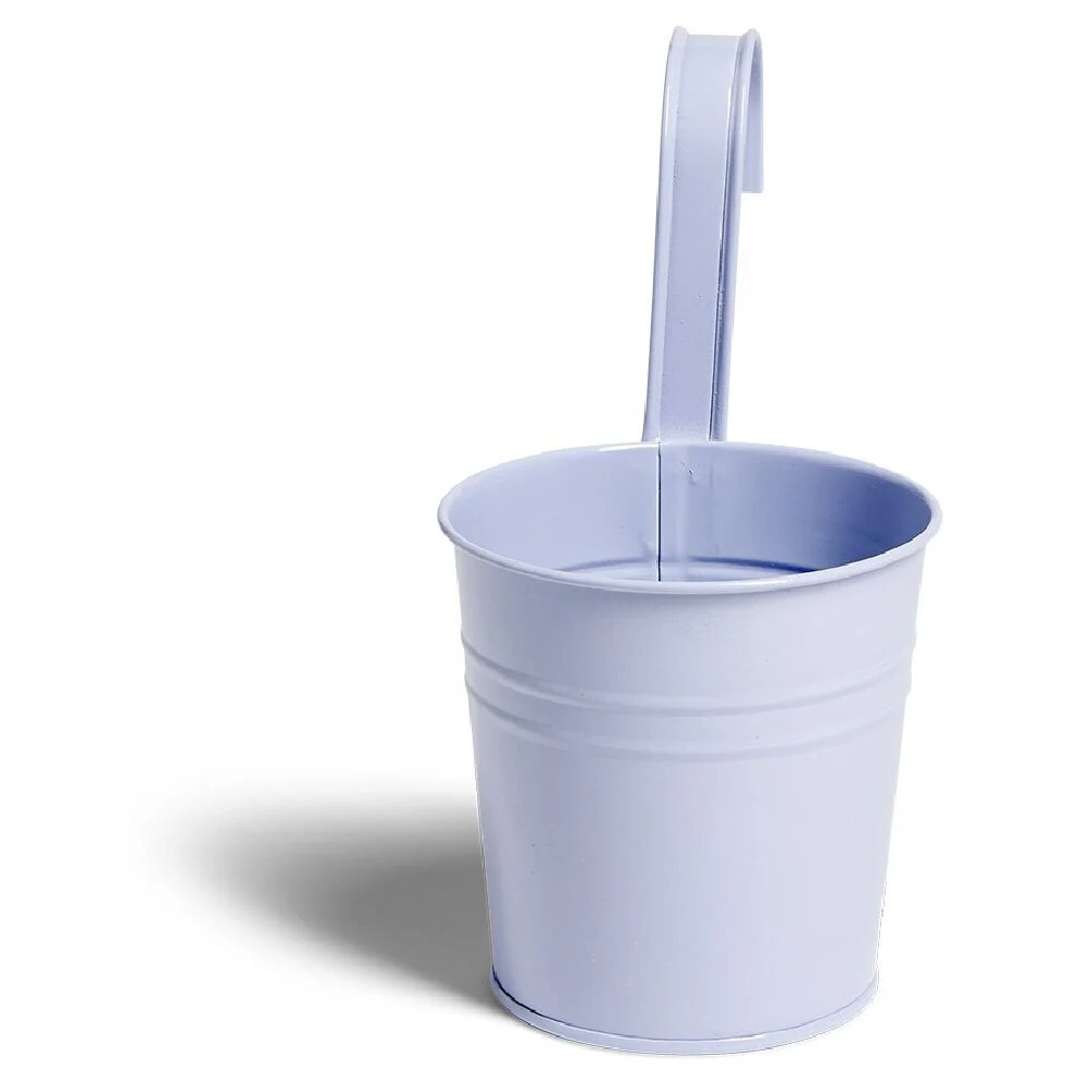 Cache pot à suspendre métal mauve Ø10cm
