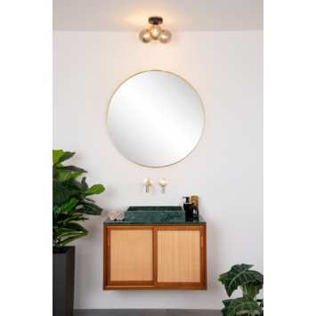 Lucide TRUDY plafonnière badkamer Ø 28 cm IP44 Zwart