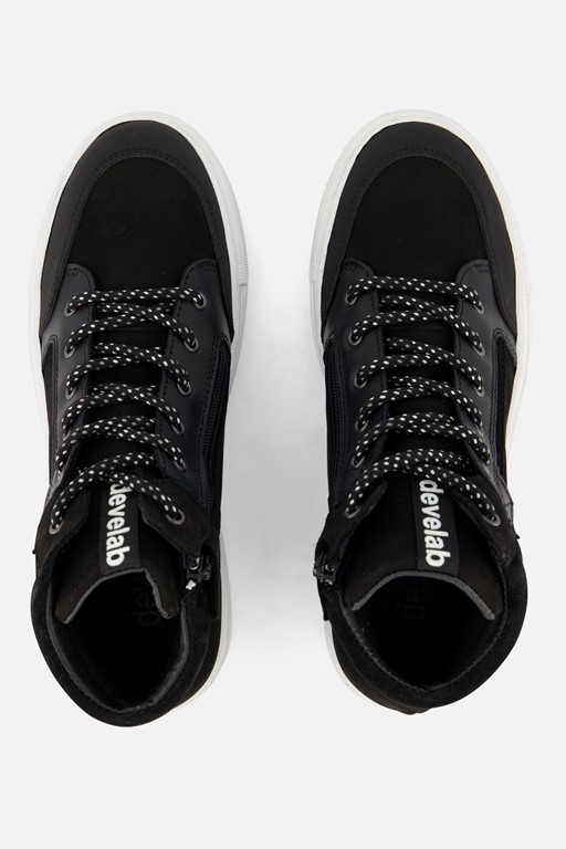 Develab Mid Cut Sneakers zwart Leer