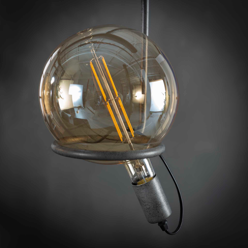 Lamp E - LED filament bol Ø20 Amber