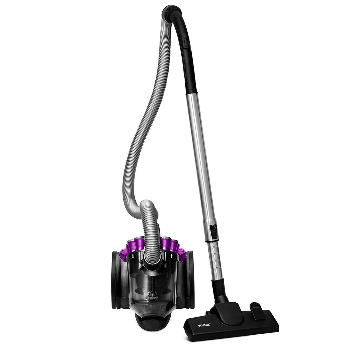 Vortex Aspirateur traineau sans sac avec brosse pour animaux noir