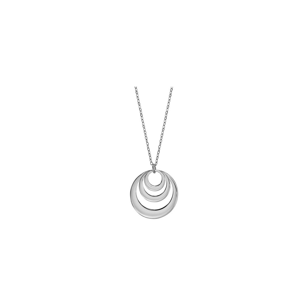 Collier Argent - 3 Cercles  Personnalisable