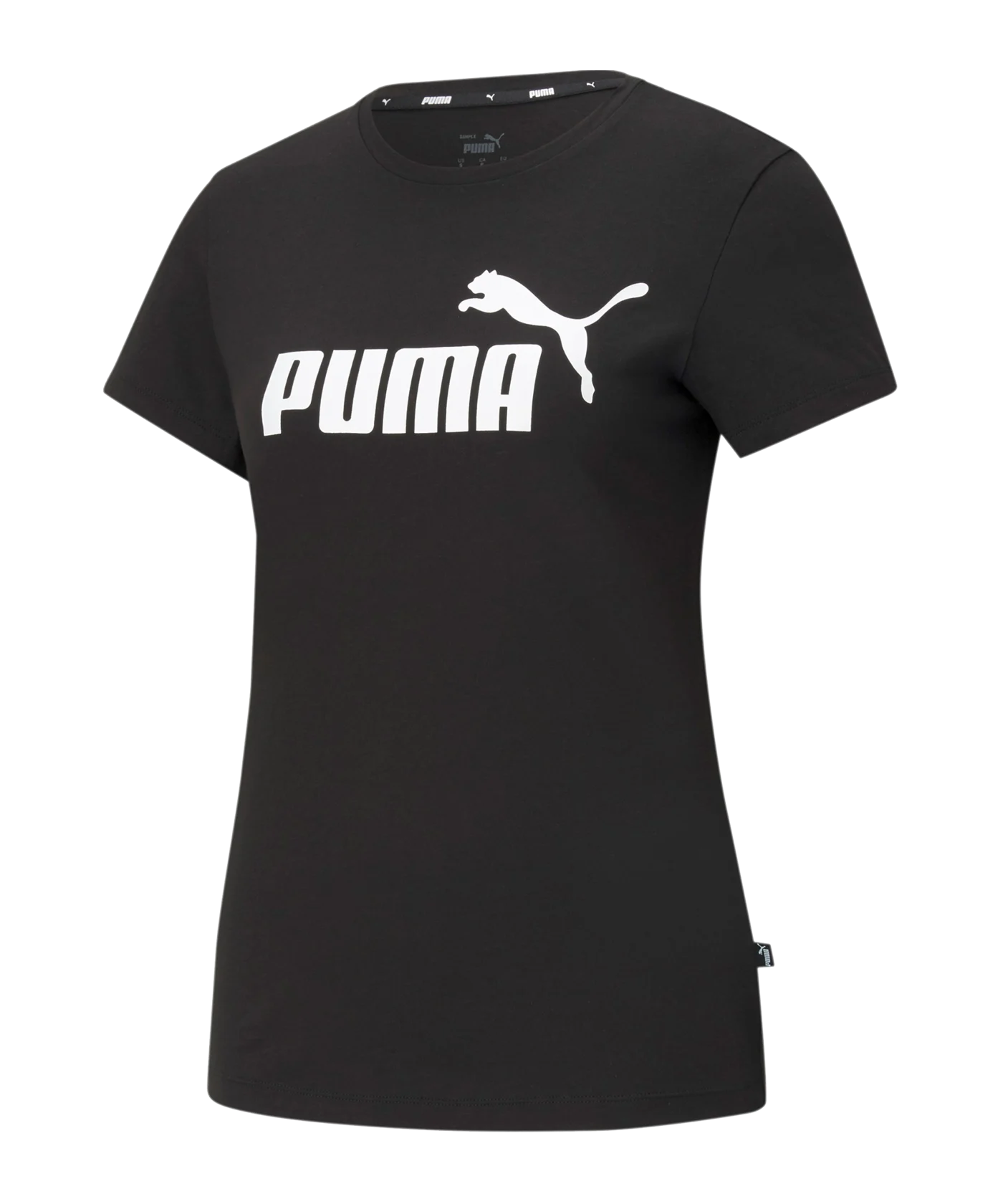 PUMA Essentials Logo T-Shirt Damen Schwarz F001