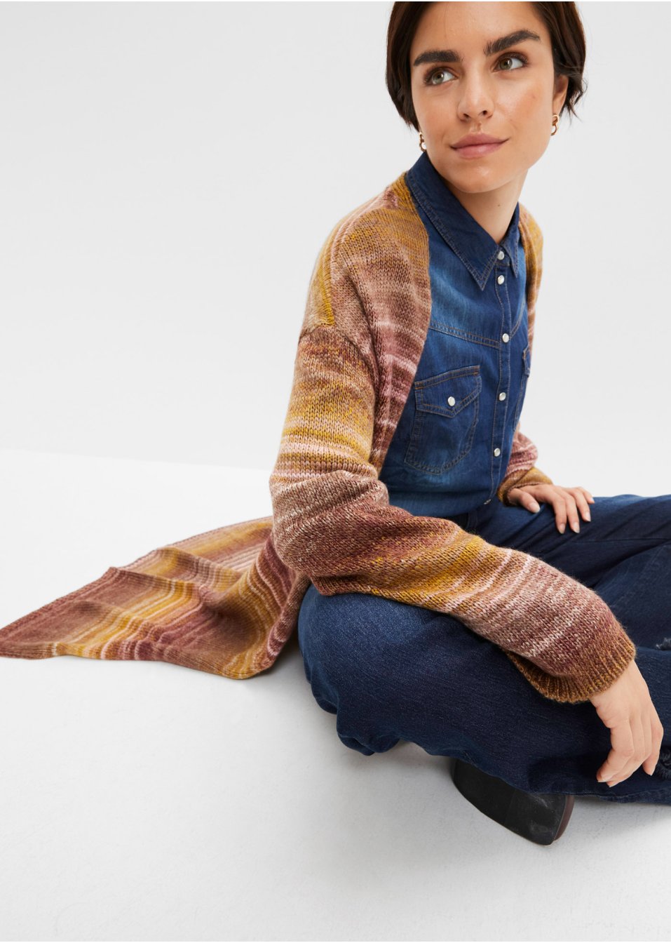 Gilet en maille à manches amples