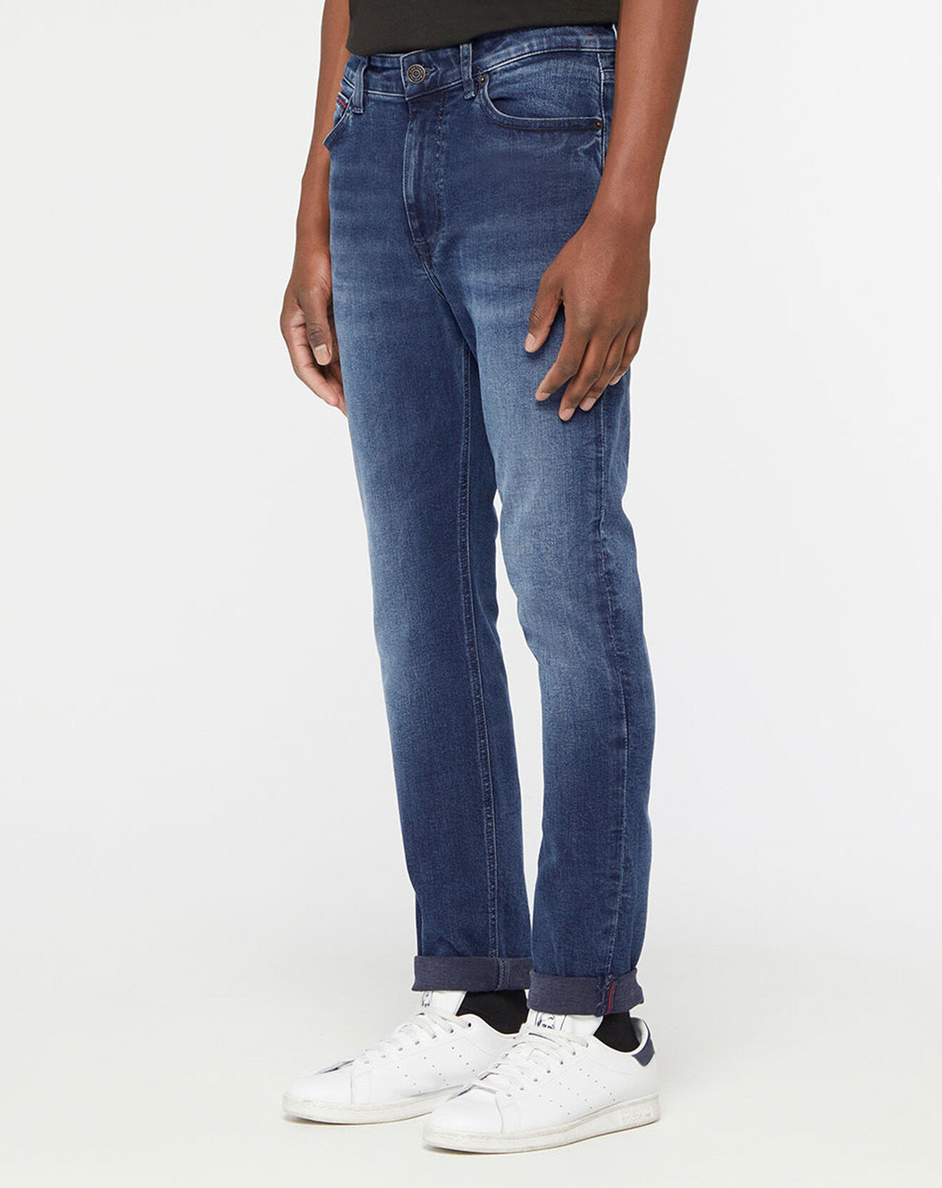 Tommy Jeans Jean Skinny Simon délavé bleu foncé