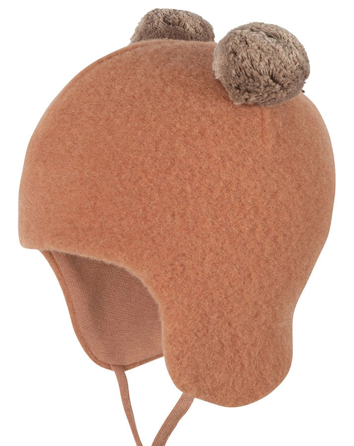 Wollfleece-Mütze 2 BOMMEL in mocha