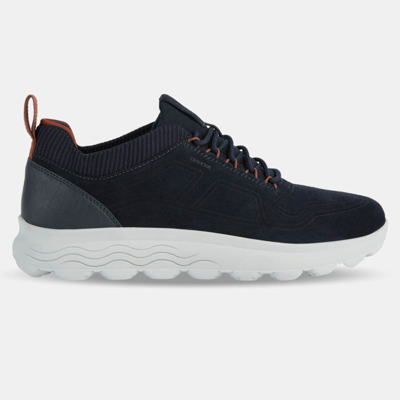 Geox Baskets en Velours de Cuir Spherica bleu marine