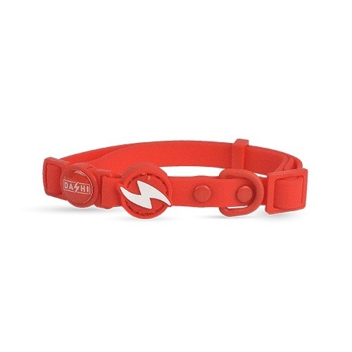 Coleira para gatos Dashi Colorflex vermelha em TPU