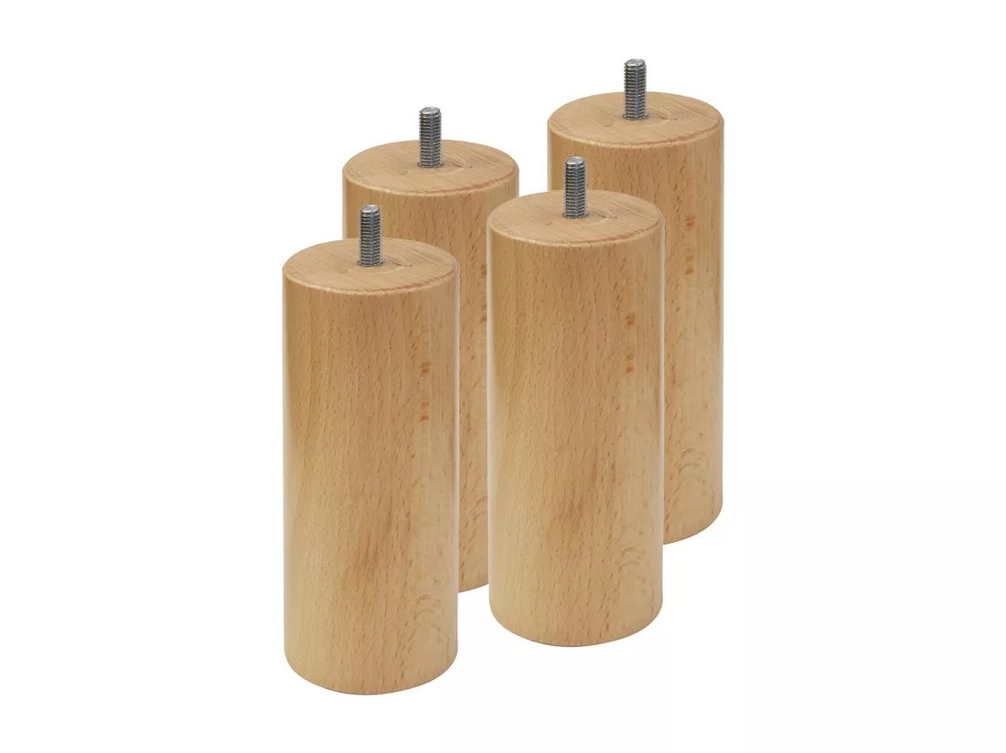 TAPIKIT - Sommier Tapissier Démontable 2x20 Lattes 140x190cm Lin + Pieds Bois 15cm