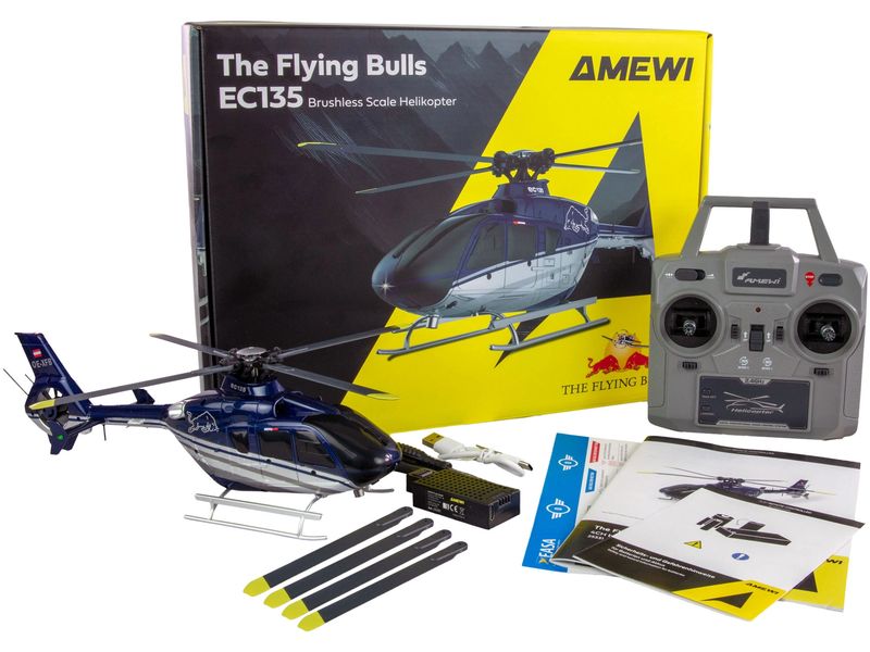 Amewi Helikopter EC135 Flying Bulls 4-Kanal, RTF, 6G Helikopter mit brushless Motor