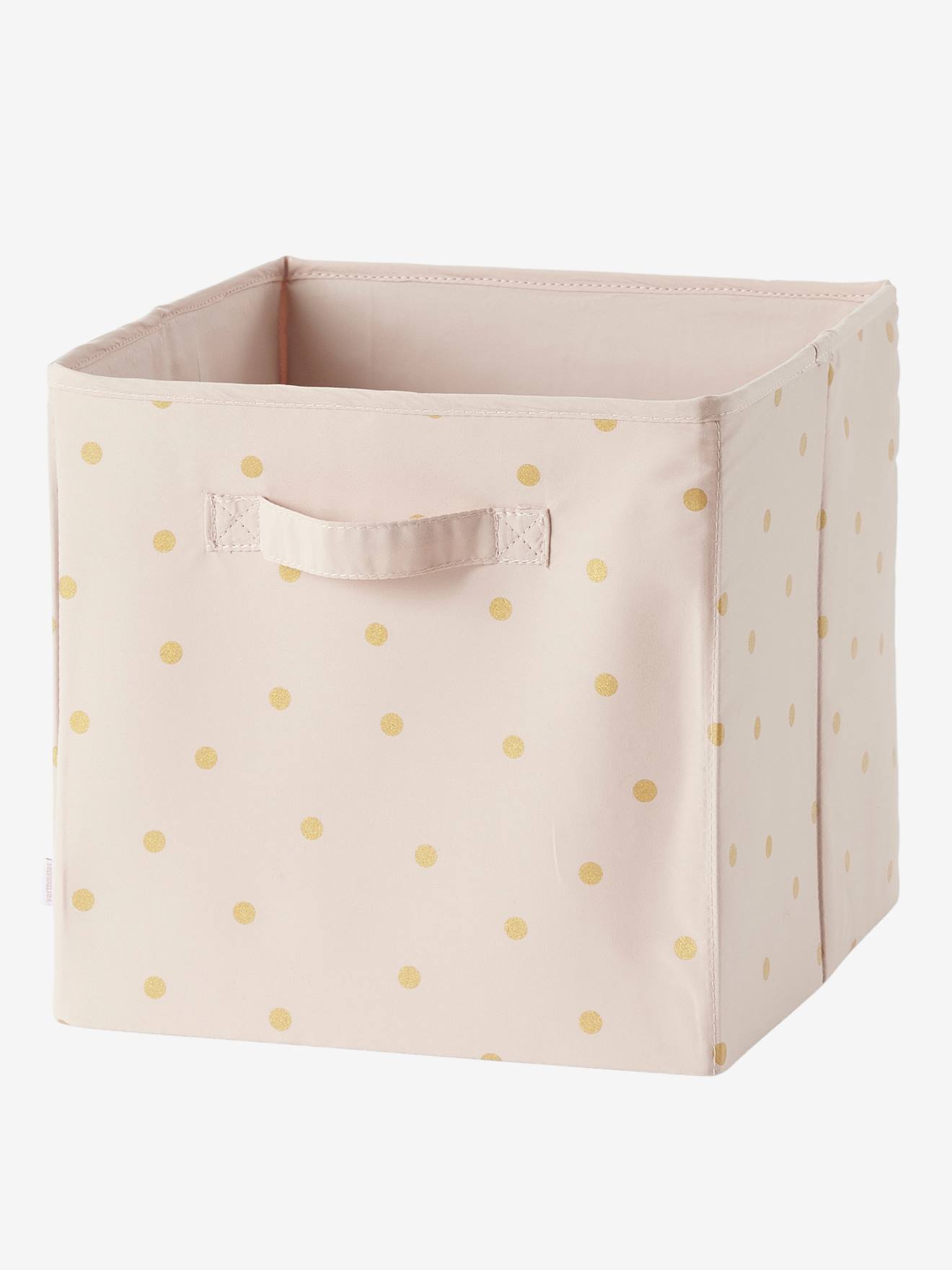 Conjunto de 3 lindas caixas organizadoras com estampa rosa claro.
