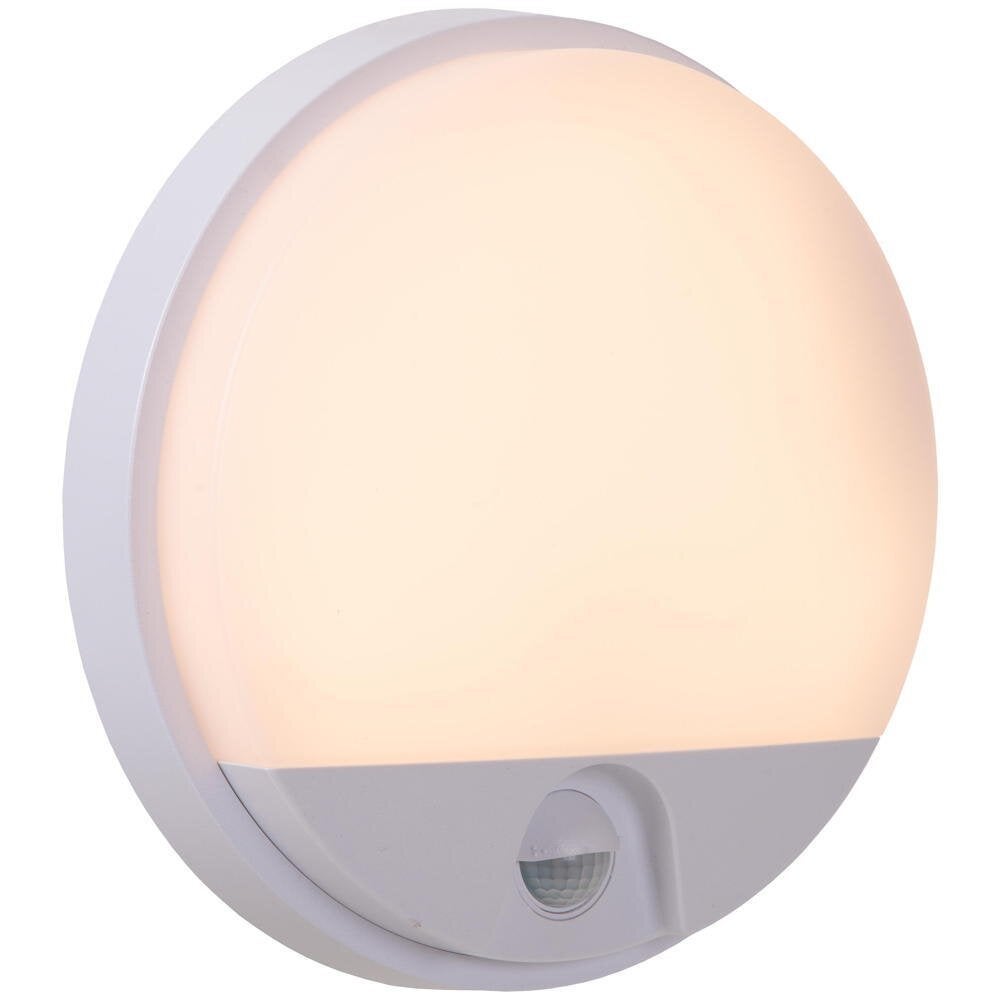 LED wandlamp Hups Ir in wit 10W 1000lm IP54 met bewegingsmelder en schemersensor