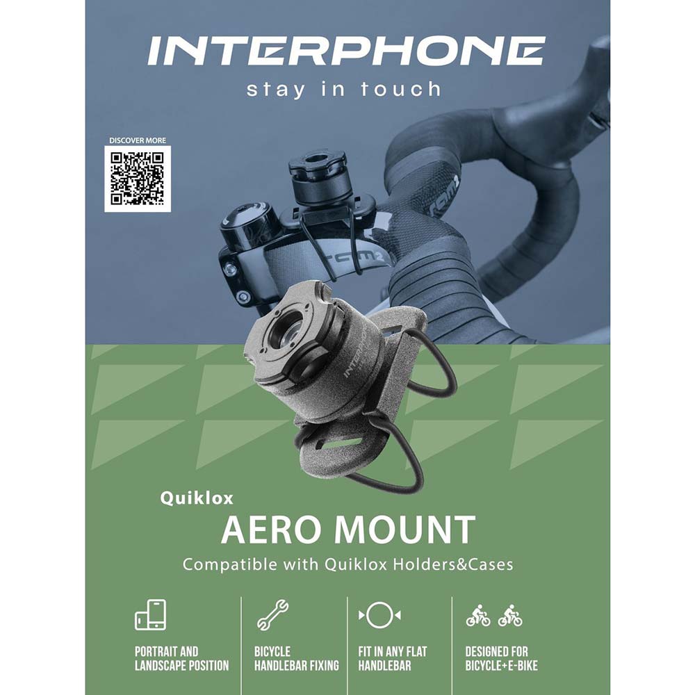 Interphone - Support universel Quiklox pour guidon de vélo