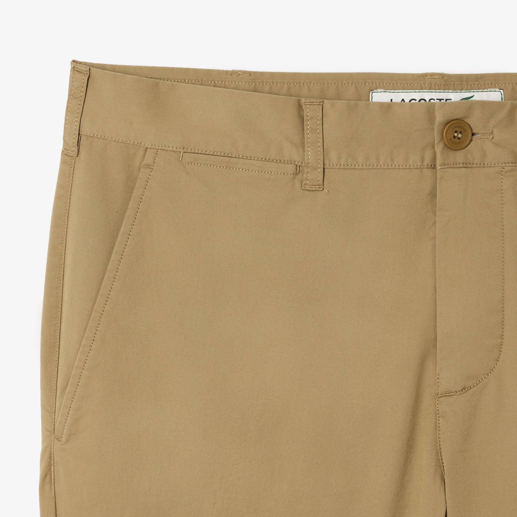 Pantalon chino léger coton stretch Pantalons & Shorts - Beige - Lacoste - Homme