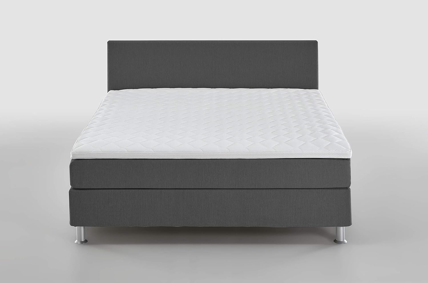Atlantic Home Collection EDISON Boxspringbett Stoff, Liegefläche 180 x 200 cm, grau