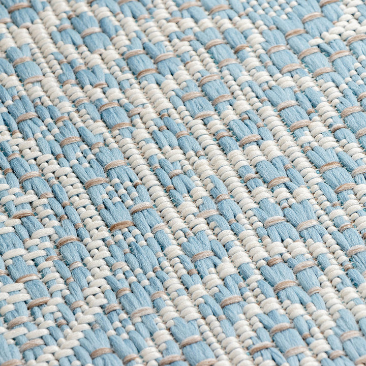 Rond Buitenkleed - Summer Azteca Lichtblauw