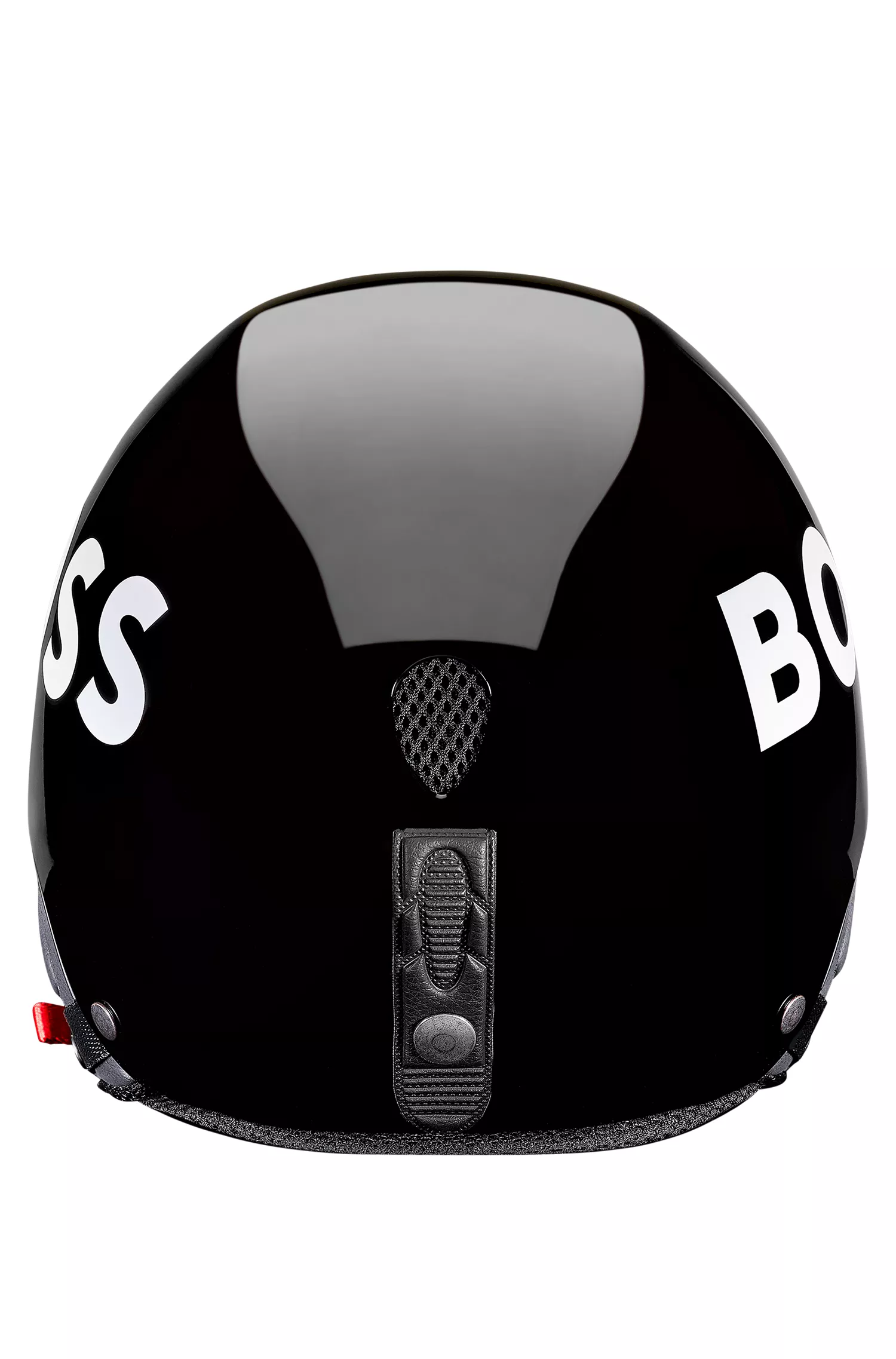 Capacete BOSS Black-Ski com detalhes do logotipo