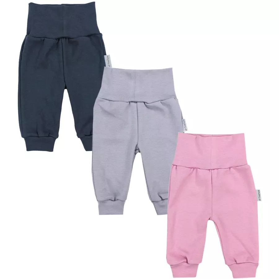 TupTam Baby Mädchen Jogginghose 3er Pack rosagrau