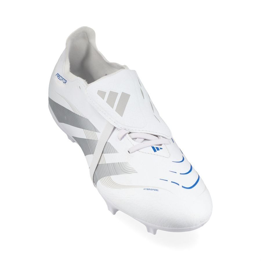 adidas Predator League Fold-over Tongue FG/AG Polar Victory - Blanc/Argenté/Bleu