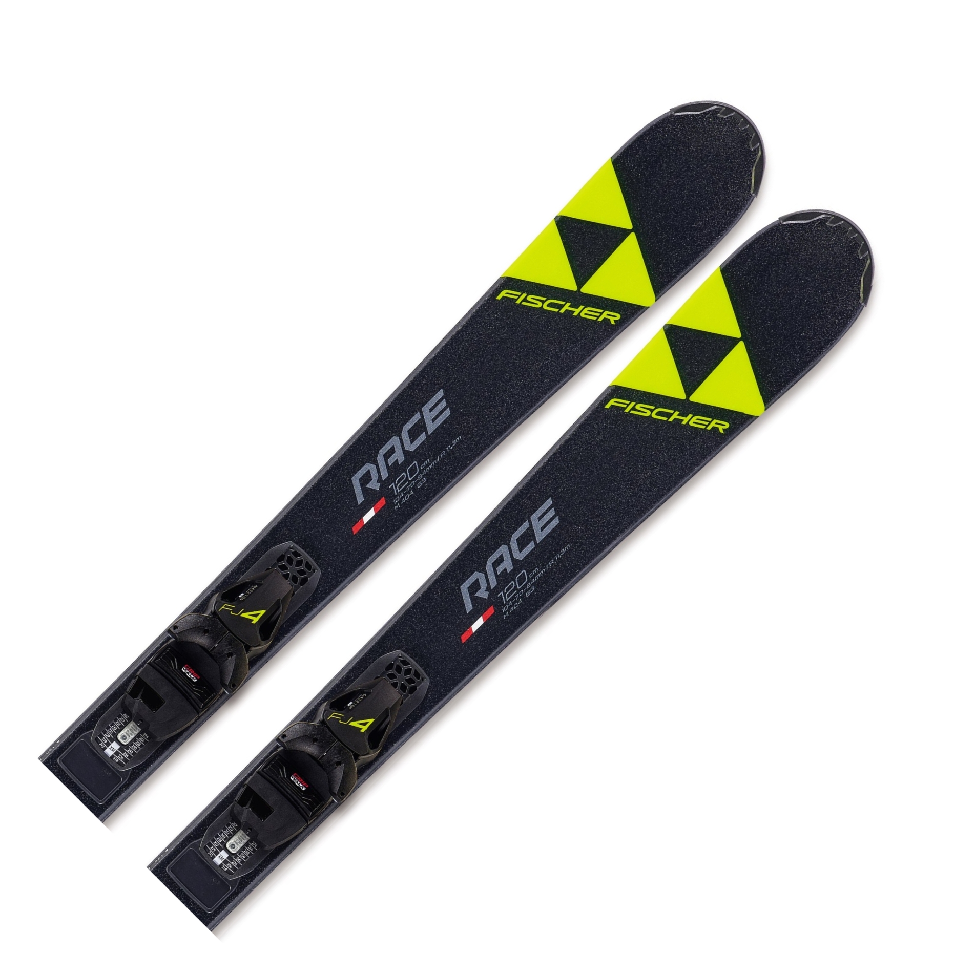 Fischer RC4 Race Jr. 90-120cm 2019/20 - 100 Fischer FJ 4 GW AC solid black/yellow (Z-Wert 0,75-4,5)