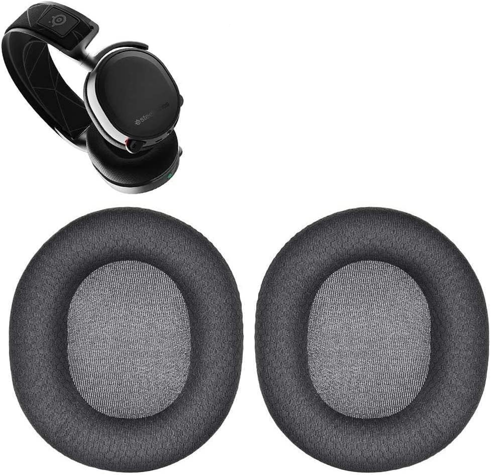 (2er Set) SteelSeries Arctis 9 / 7 / 5 / 3 / 1 und Pro Kopfhörer Ersatz Ohr Polster Kissen - Schwarz