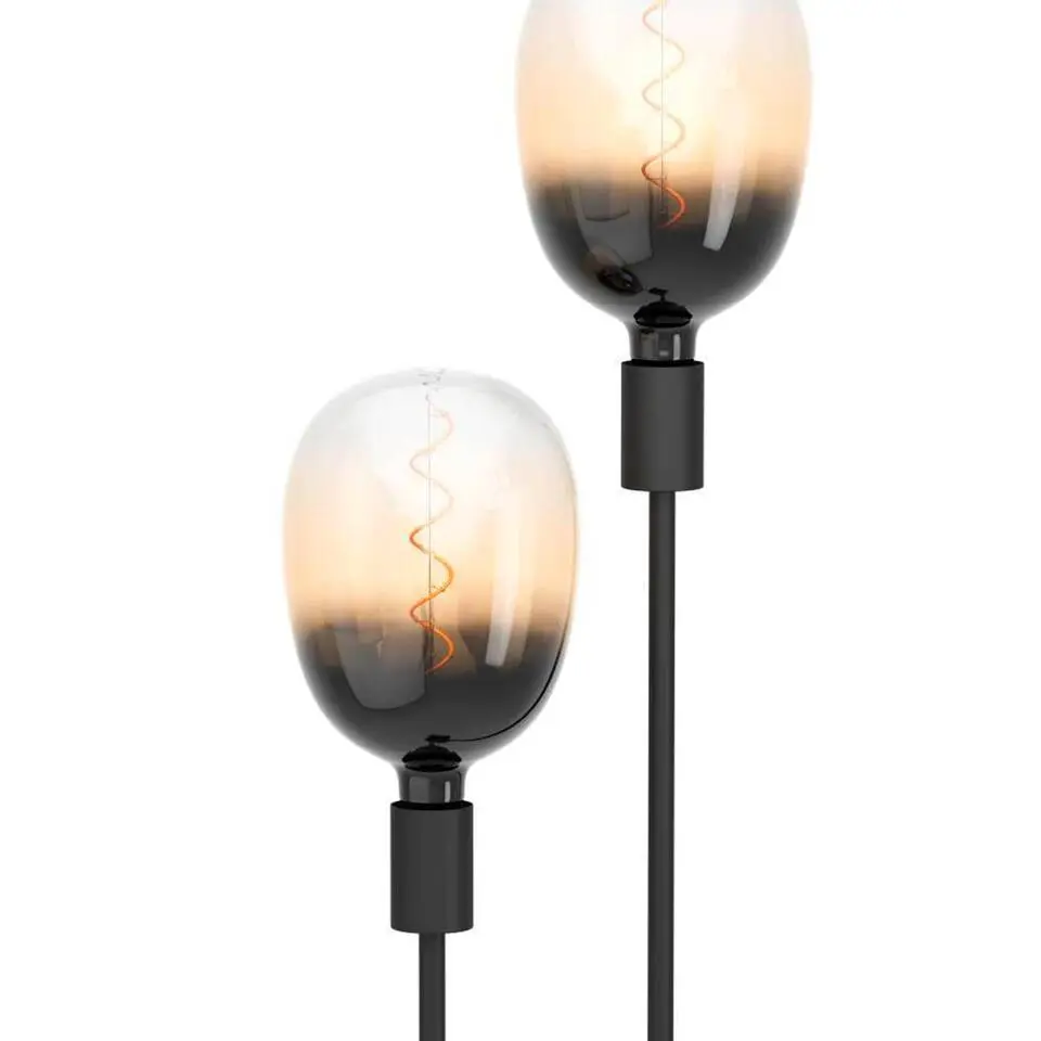 EGLO Valdemoro Vloerlamp - E27 - 110,5 cm - Zwart - Staal