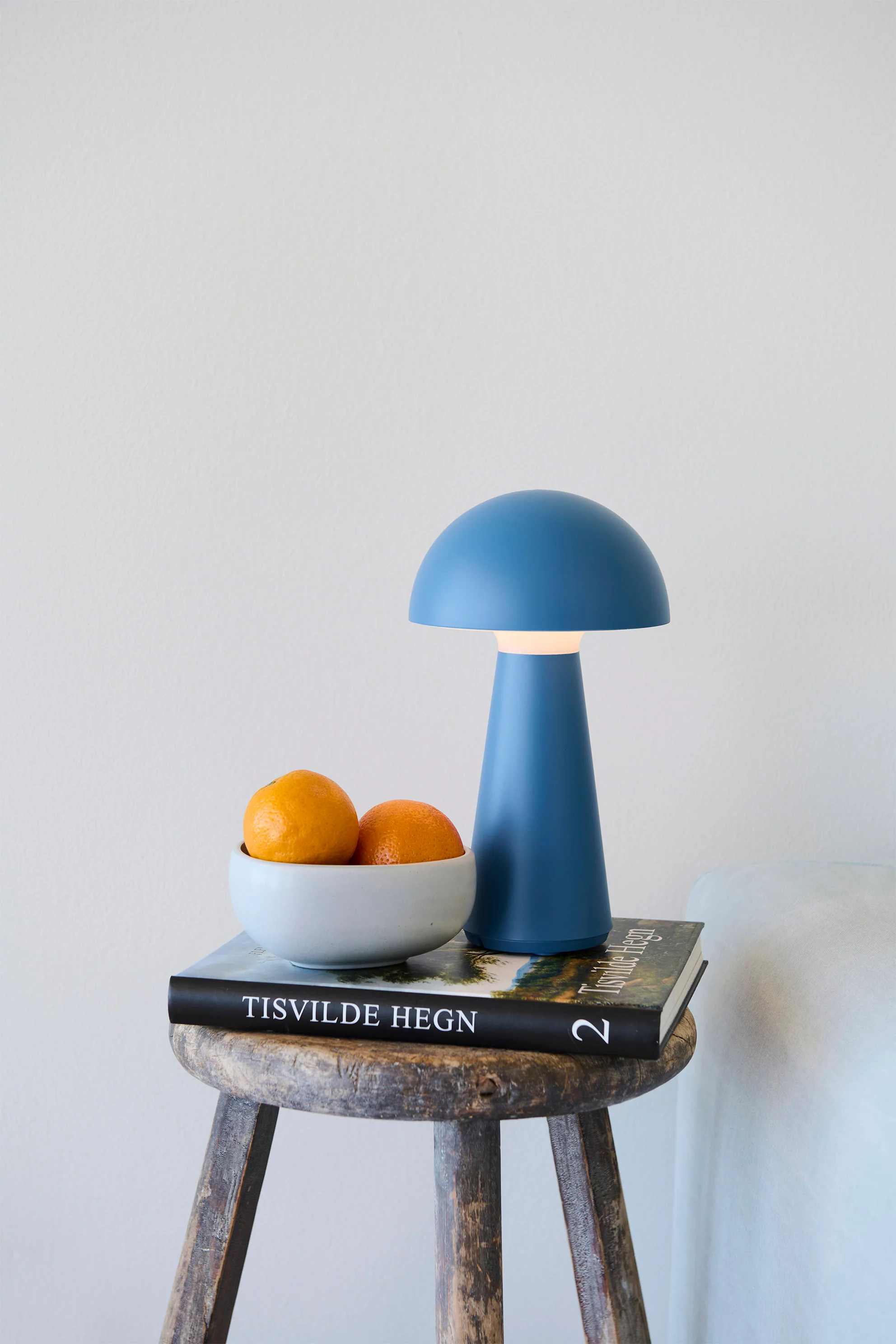 Sirius  Sam lampe, blå - H28 cm.