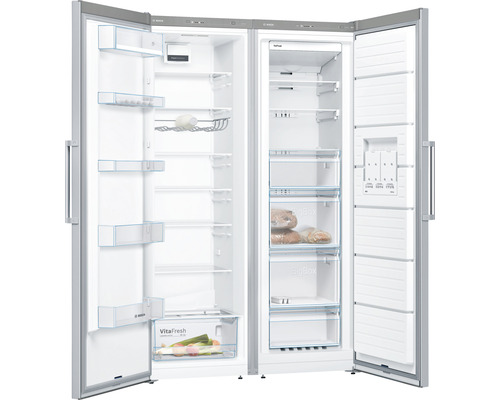 Bosch KAN95VLEP side-by-side koelkast, afmetingen (B x H x D): 120 x 186 x 65 cm, koelgedeelte: 346 l, vriesgedeelte: 242 l