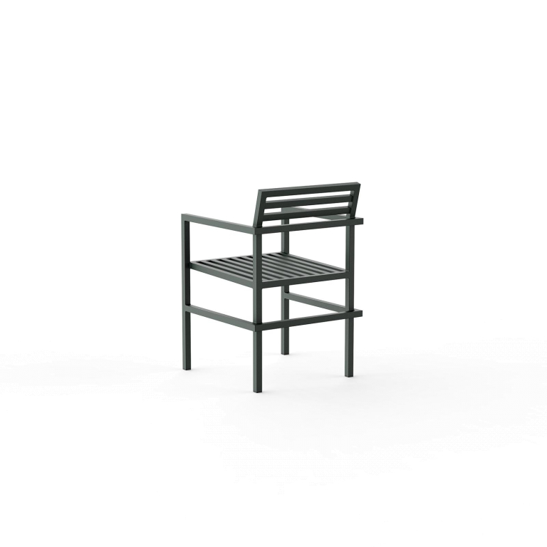 Nine 19 outdoors dining stoel met arm groen