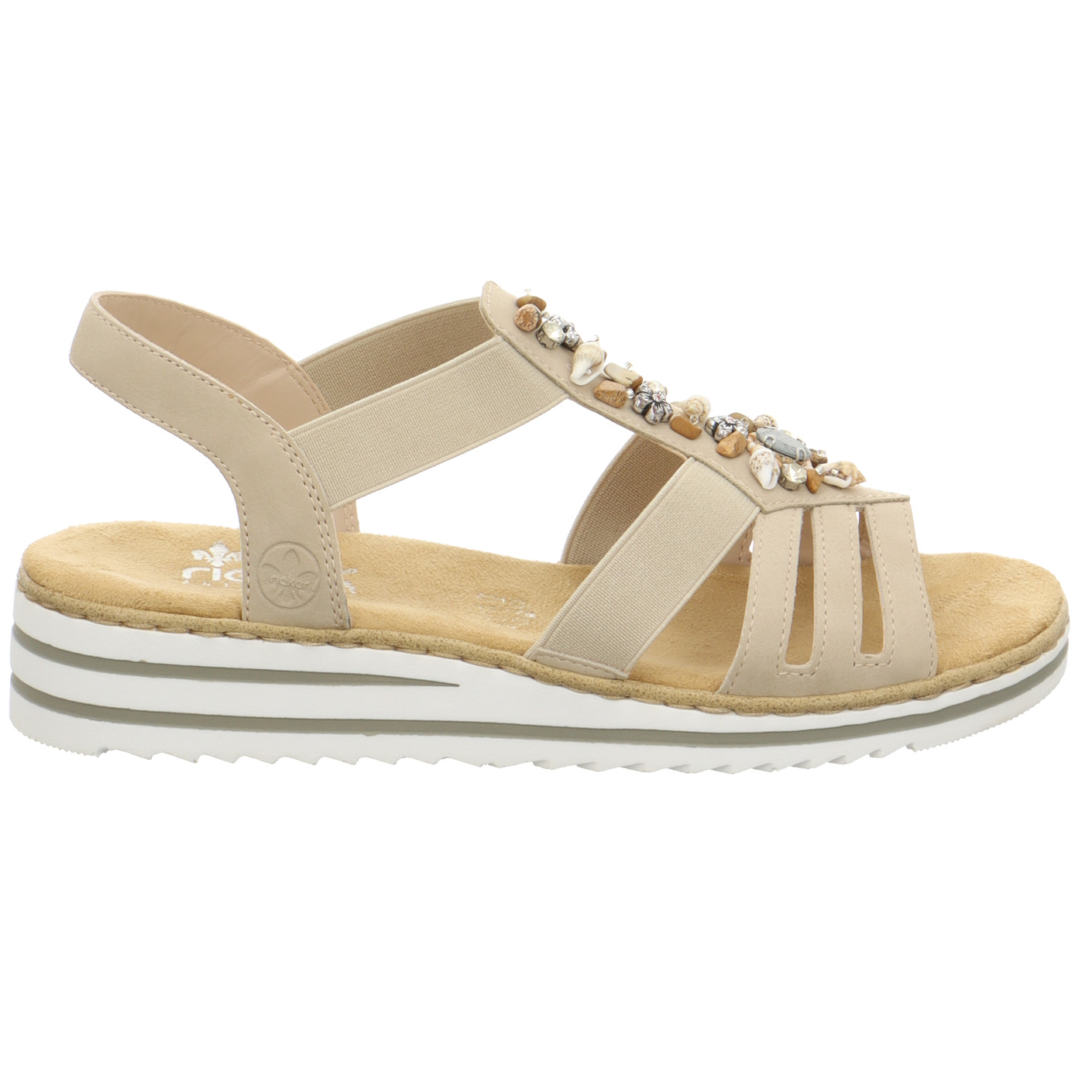 Keilsandale beige