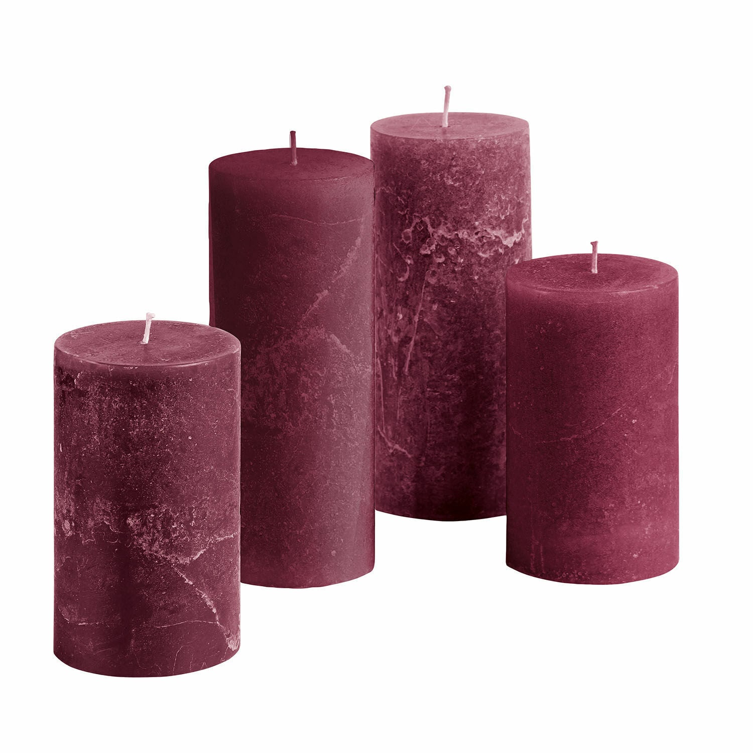Kerze 4er Set Berekua bordeaux