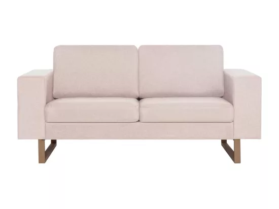 Ensemble de canapé 2 pièces Tissu Crème