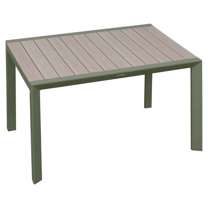 Table de jardin rectangulaire EVASION Lin / Vert laurier