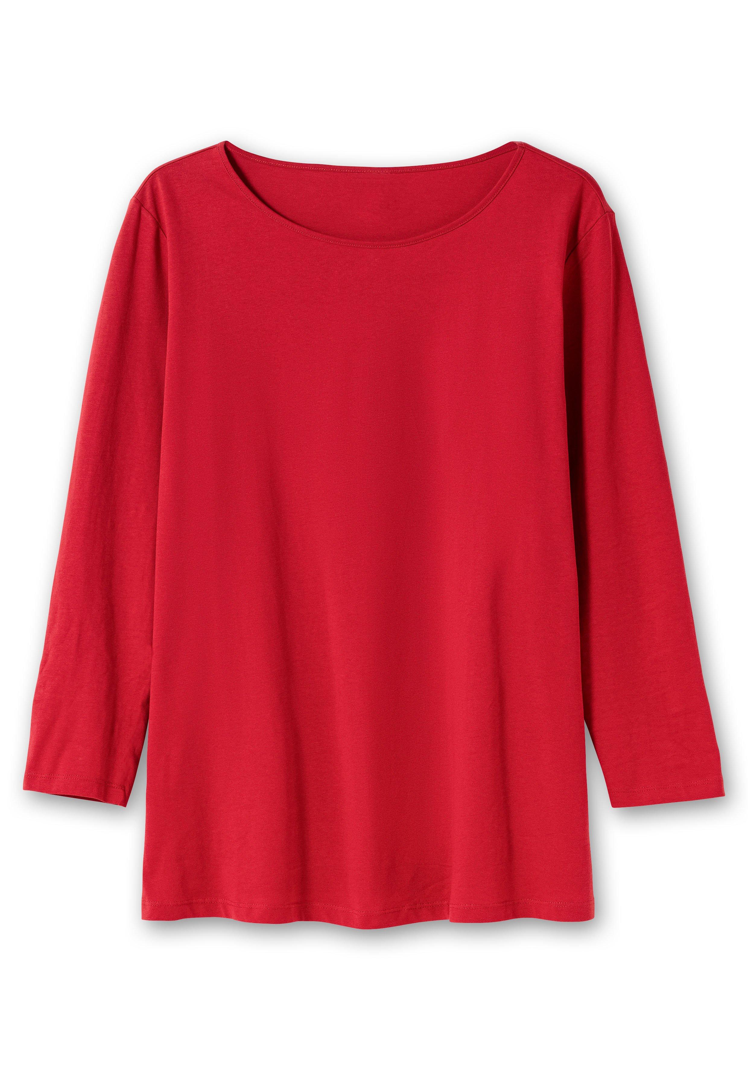 Longshirt mit hohen Seitenschlitzen