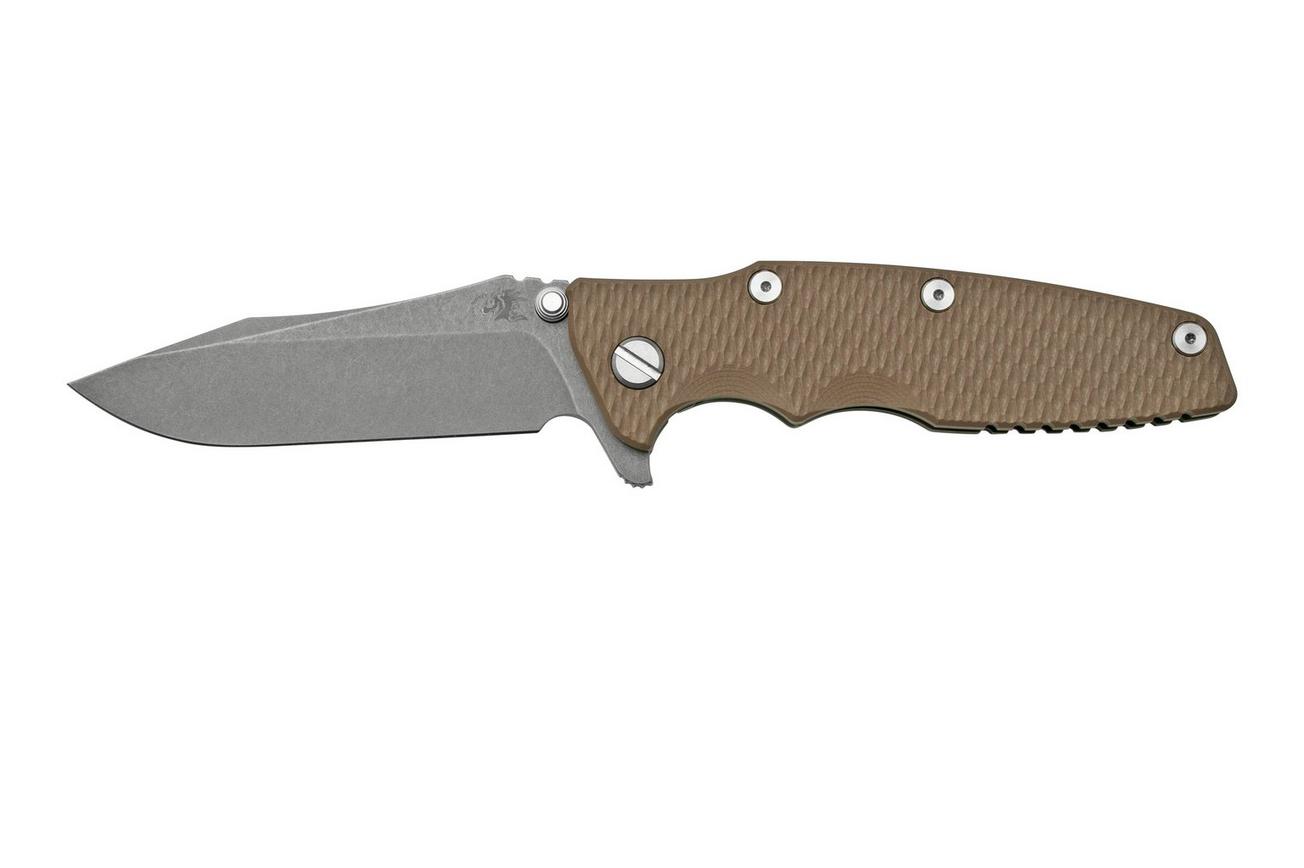 Rick Hinderer Eklipse 3.5” Spearpoint S45VN, Battle Bronze, Earth Brown G10, zakmes