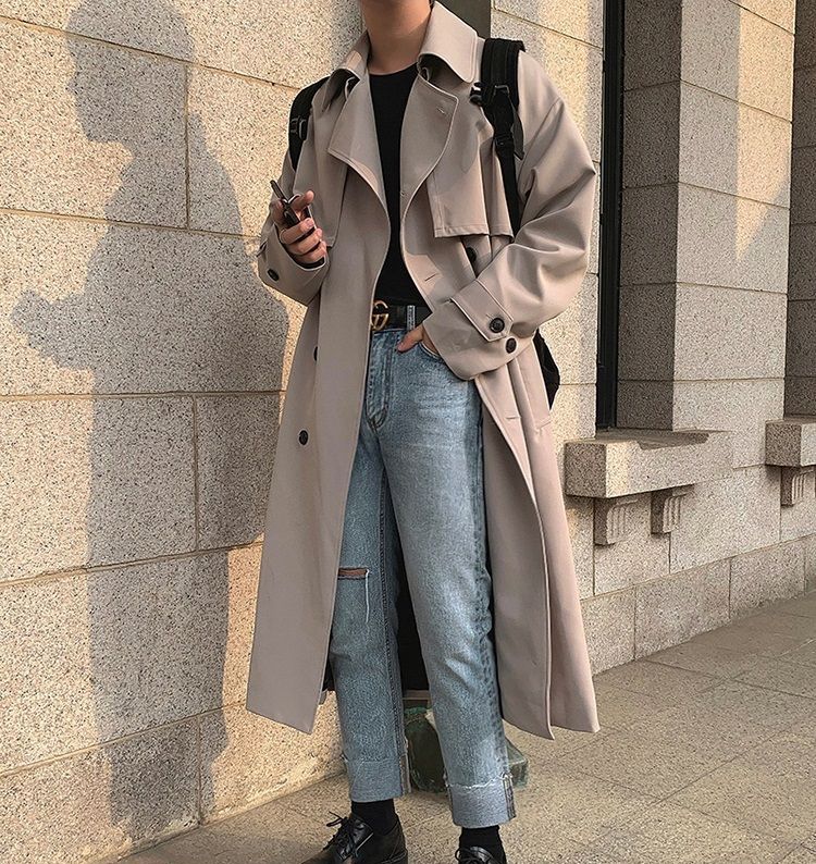 DragonRoad - Trenchcoat met dubbele rij knopen