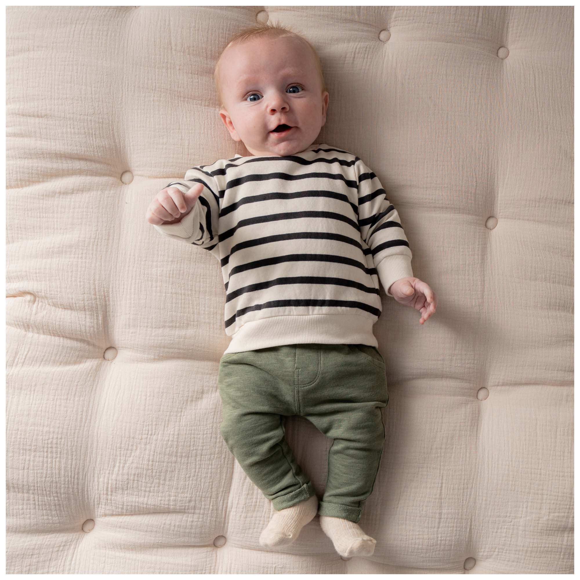 Prénatal baby broek  effen groen