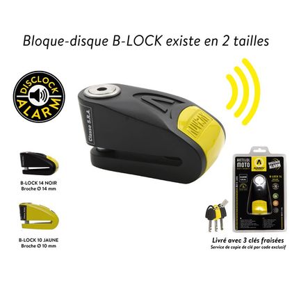 Antivol Auvray BLOQUE DISQUE B lock 14 noir/jaune SRA Universel