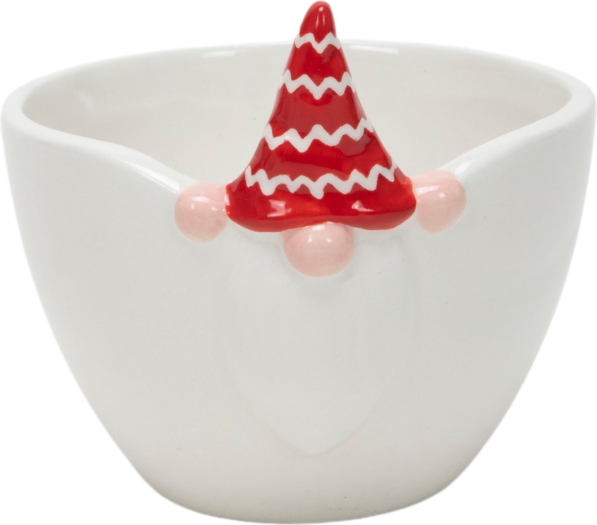 Schaal Gnoom rood / wit D 10,7 H 10 cm