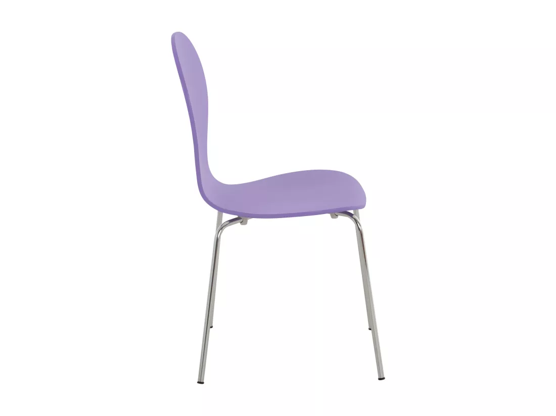 Lot de 8 Chaise de conférence - Bois - Violet - DIEGO